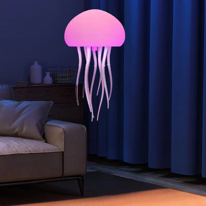 LED Jellyfish Lamp Cute Voice Controlled Jellyfish Bedside Lamp for Bedside Desk Decorative Atmosphere Lighting